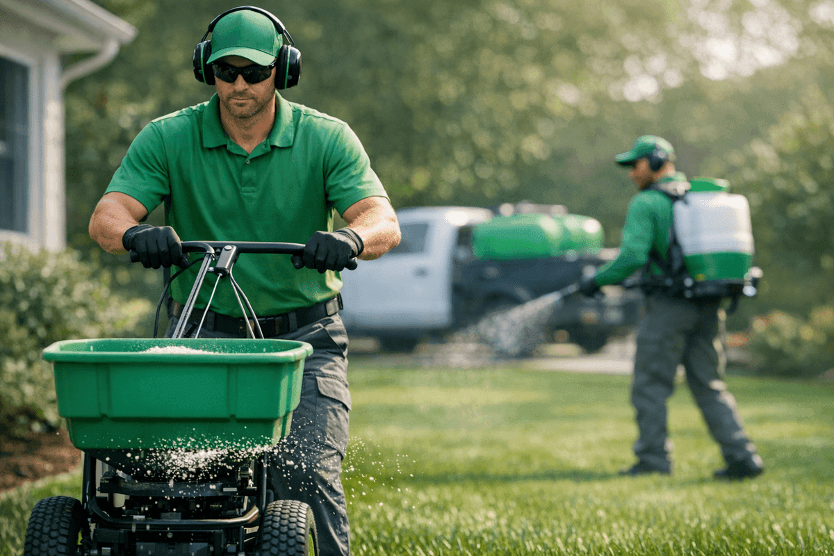 Fertilization service by Rocky's Landscaping